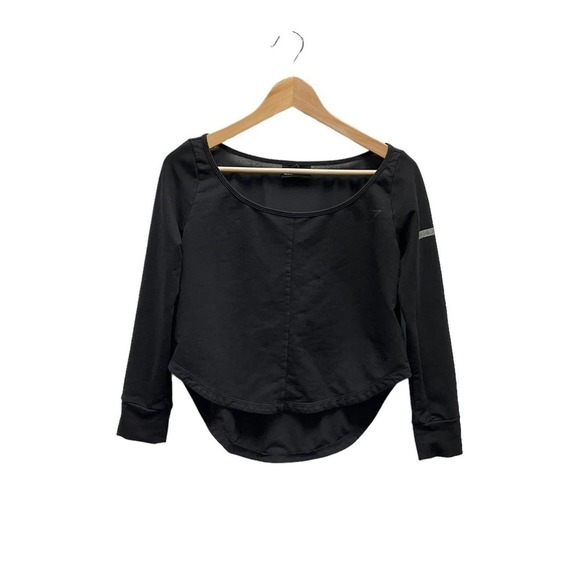 Gymshark Nikki Blackketter Jumper Crop Top Long Sleeve Black - Picture 2 of 10